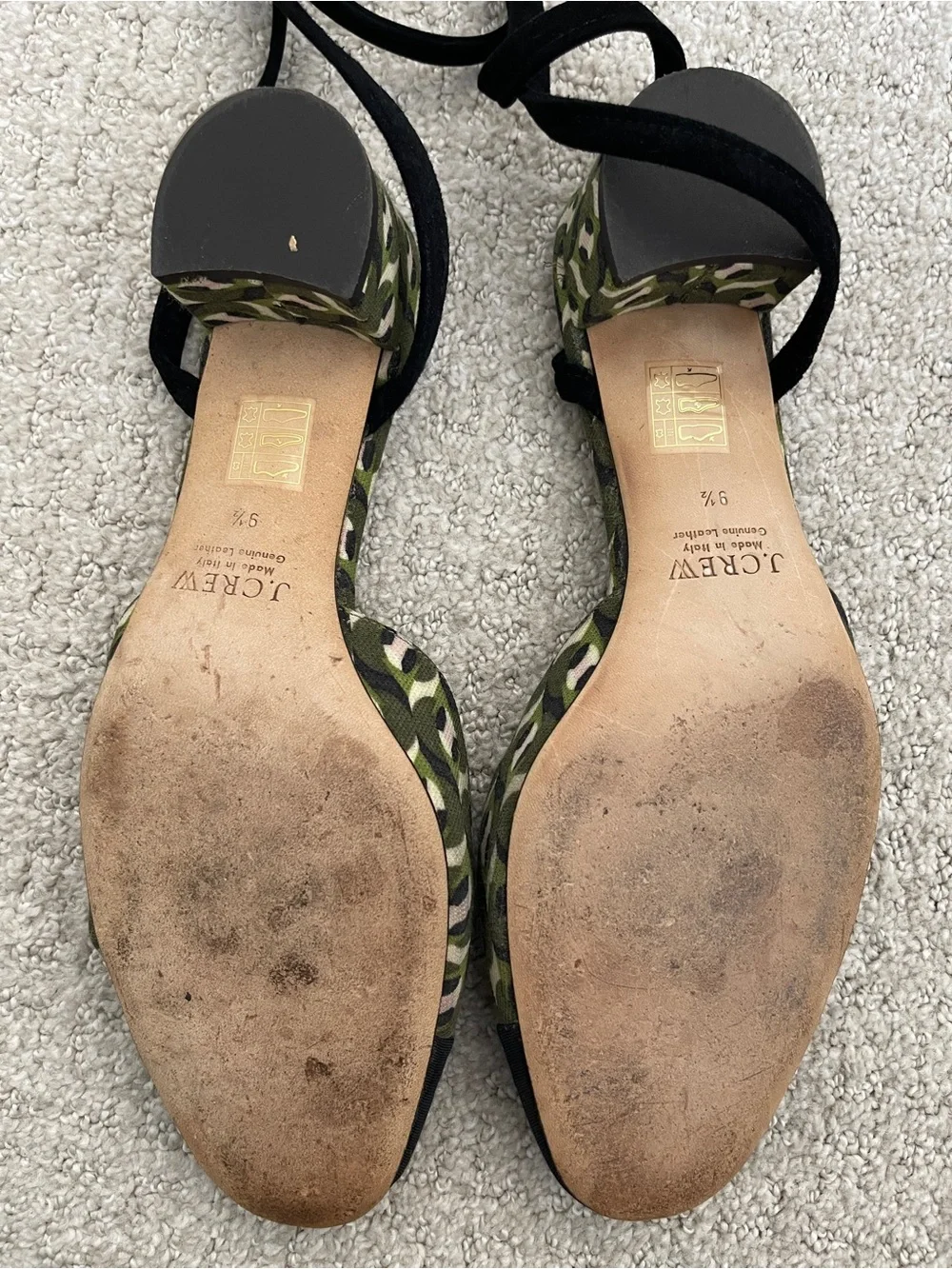 J Crew Collection Ratti Print Cap Toe Ankle Tie Pump 9.5